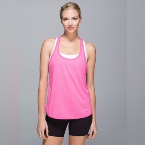 Lululemon 105 F Singlet 
Heathered Pow Pink Light size 8